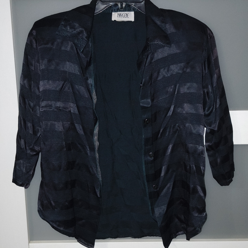 Dark Blue Button Down Shirt for Women